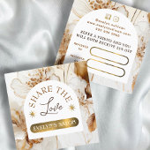 Referenzkarte für elegante braune Blume Quadratische Visitenkarte