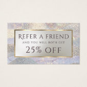 Referenzkarte für elegante Glitzer-Wasserfarbwelle (Vorderseite)