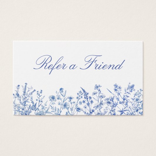 Referenzkarte für französische blaue Wildblumen (Vorderseite)