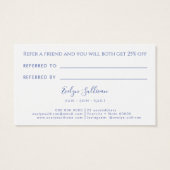 Referenzkarte für französische blaue Wildblumen (Rückseite)