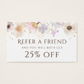 Referenzkarte für getrocknete Blume (Vorderseite)