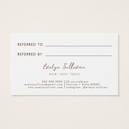 Referenzkarte für getrocknete Blume (Rückseite)