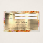 Referenzkarte für goldfarbene Aquarell-Imitate (Rückseite)