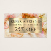 Referenzkarte für goldfarbene Aquarell-Imitate (Vorderseite)