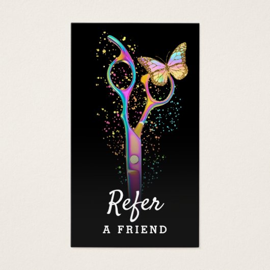 Referenzkarte für Haarstyllenschere (Vorderseite)