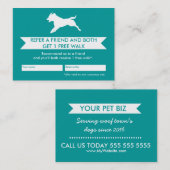 Referenzkarte für Hunde Walker - Anpassbar Empfehlungskarte (Vorne/Hinten)