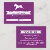 Referenzkarte für Hunde Walker - Anpassbar Empfehlungskarte (Vorne/Hinten)