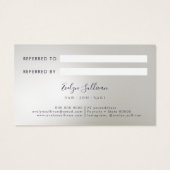 Referenzkarte für Imitate mit silberfarbenem Glitz (Rückseite)