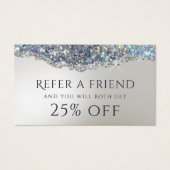 Referenzkarte für Imitate mit silberfarbenem Glitz (Vorderseite)