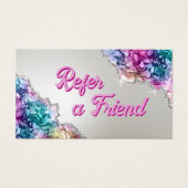 Referenzkarte für irisierende Kristalle (Vorderseite)