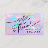 Referenzkarte für lila Opal-Textur Visitenkarte (Vorderseite)