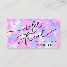 Referenzkarte für lila Rosa Opal Visitenkarte