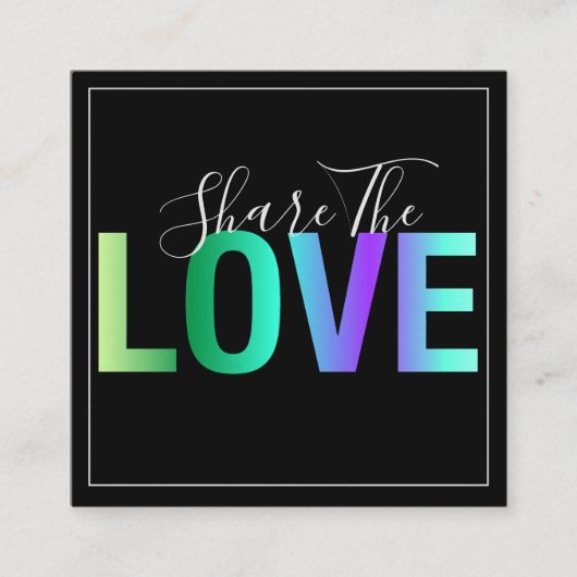 Referenzkarte für moderne Lieben Quadratische Visitenkarte (Vorderseite)