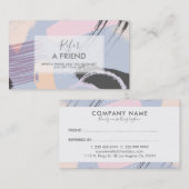 Referenzkarte für moderne Pinselstriche Empfehlungskarte (Vorne/Hinten)