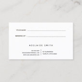 Referenzkarte für Opal-Textur Visitenkarte (Rückseite)