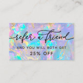 Referenzkarte für Opal-Textur Visitenkarte (Vorderseite)