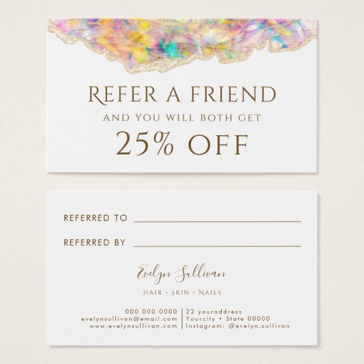 Referenzkarte für optisches Design (Vorne & Hinten)