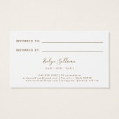 Referenzkarte für optisches Design (Rückseite)