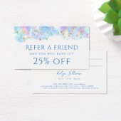 Referenzkarte für pastellblaue Aquarellfarben-Glit (Schreibtisch)