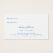 Referenzkarte für pastellblaue Aquarellfarben-Glit (Rückseite)