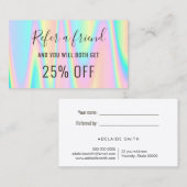 Referenzkarte für Pastellfarben Visitenkarte (Vorne/Hinten)