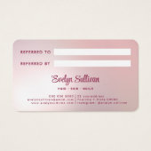 Referenzkarte für rosa Imitate (Rückseite)