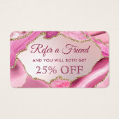 Referenzkarte für rosa Imitate (Vorderseite)