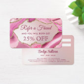 Referenzkarte für rosa Imitate (Schreibtisch)