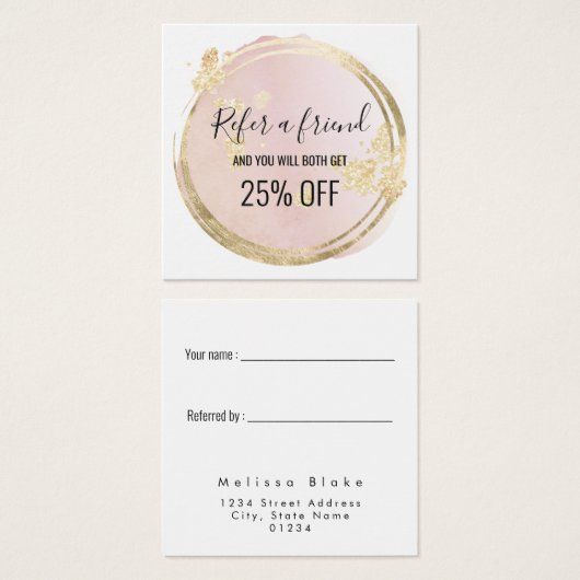 Referenzkarte für rosa Kreis (Vorne & Hinten)