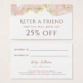 Referenzkarte für rosa Marmorierung (Vorne & Hinten)