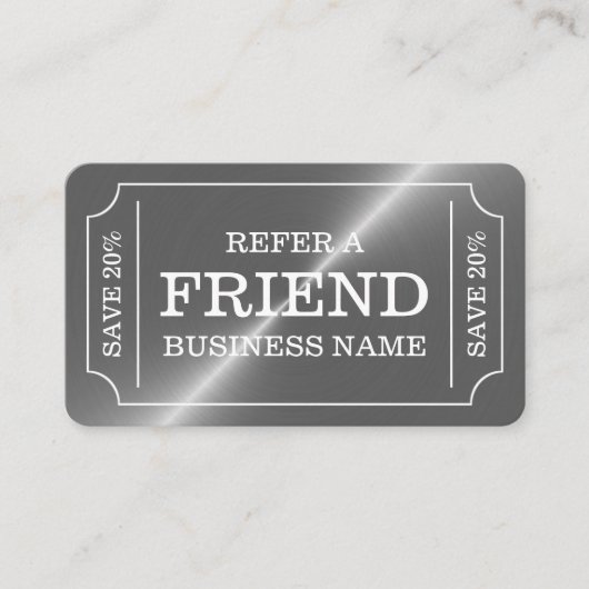 Referenzkarte für Silver Ticket Style Begleitkarte (Vorderseite)