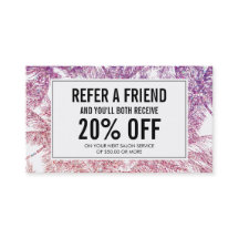 Referenzkarte für tropische Palmen mit Lila/rosa G