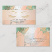 Referenzkarte für Wasserfarben, Glitzer Lashes Empfehlungskarte (Vorne/Hinten)