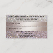 Referenzkarte glamouröse Imitate chic glittery Empfehlungskarte (Rückseite)