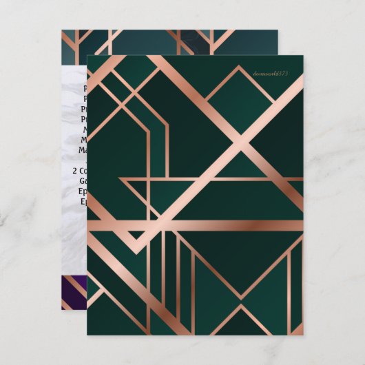 Referenzkarte Grün Dankeskarte (Vorne/Hinten)