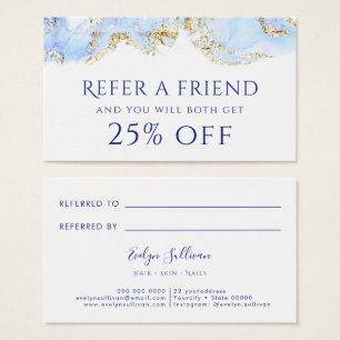 Referenzkarte mit blauem Marmor