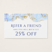 Referenzkarte mit blauem Marmor (Vorderseite)