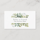 Referenzkarte mit floralen Blättern Begleitkarte (Vorderseite)