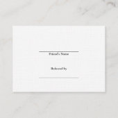 Referenzkarte mit rosa gerbera daisy empfehlungskarte (Rückseite)