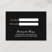 Referenzkarte | Moderne Dots Gold Script Empfehlungskarte (Rückseite)