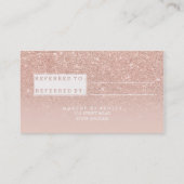 Referenzkarte Moderne Typografie Schwarze Rose Gol Empfehlungskarte (Rückseite)