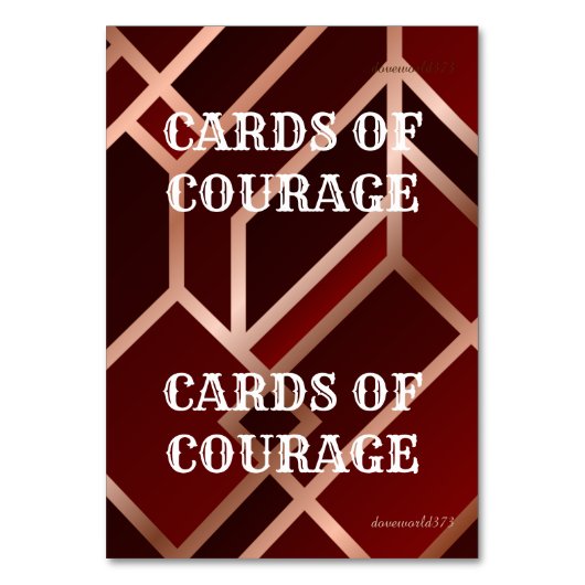 Referenzkarten für das Spiel Tischnummer (Vorderseite)