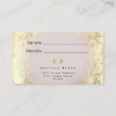 Referenzkarten-Imitate Goldfolie-Lotus-Design Visitenkarte (Rückseite)