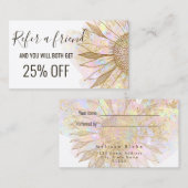 Referenzkartensonnenblumendesign Visitenkarte (Vorne/Hinten)