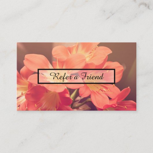 Referenzprogramm schöne Blume Empfehlungskarte (Vorderseite)