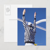 Referenzzeichen-Touchdown oder erfolgreiches Feld Postkarte (Vorne/Hinten)