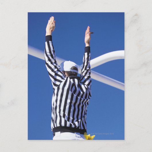 Referenzzeichen-Touchdown oder erfolgreiches Feld Postkarte (Vorderseite)
