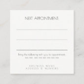 Referral Appointment Client Profile Card Set (Rückseite)
