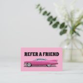 REFERRAL CARD PINK CLASSIC AUTO CUSTOM (Stehend Vorderseite)