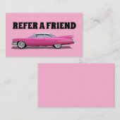 REFERRAL CARD PINK CLASSIC AUTO CUSTOM (Vorne/Hinten)